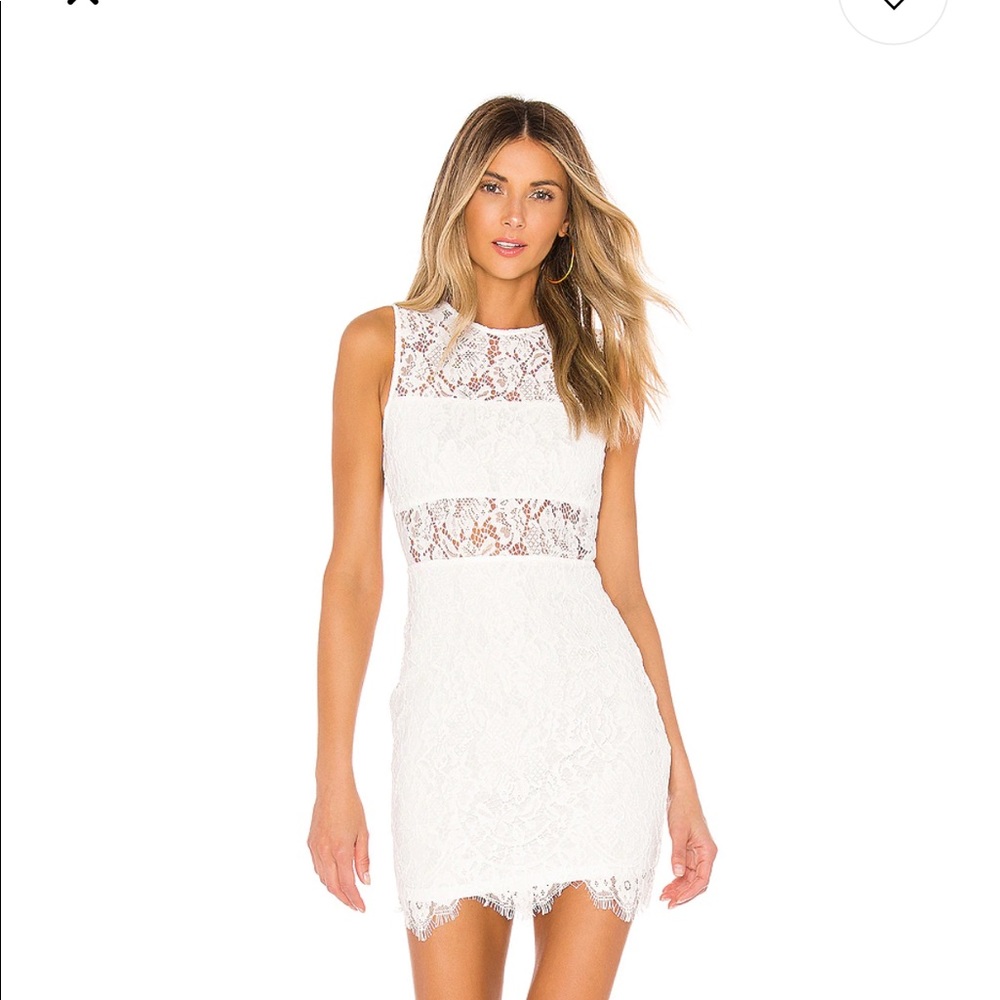 Superdown White Lace Dress